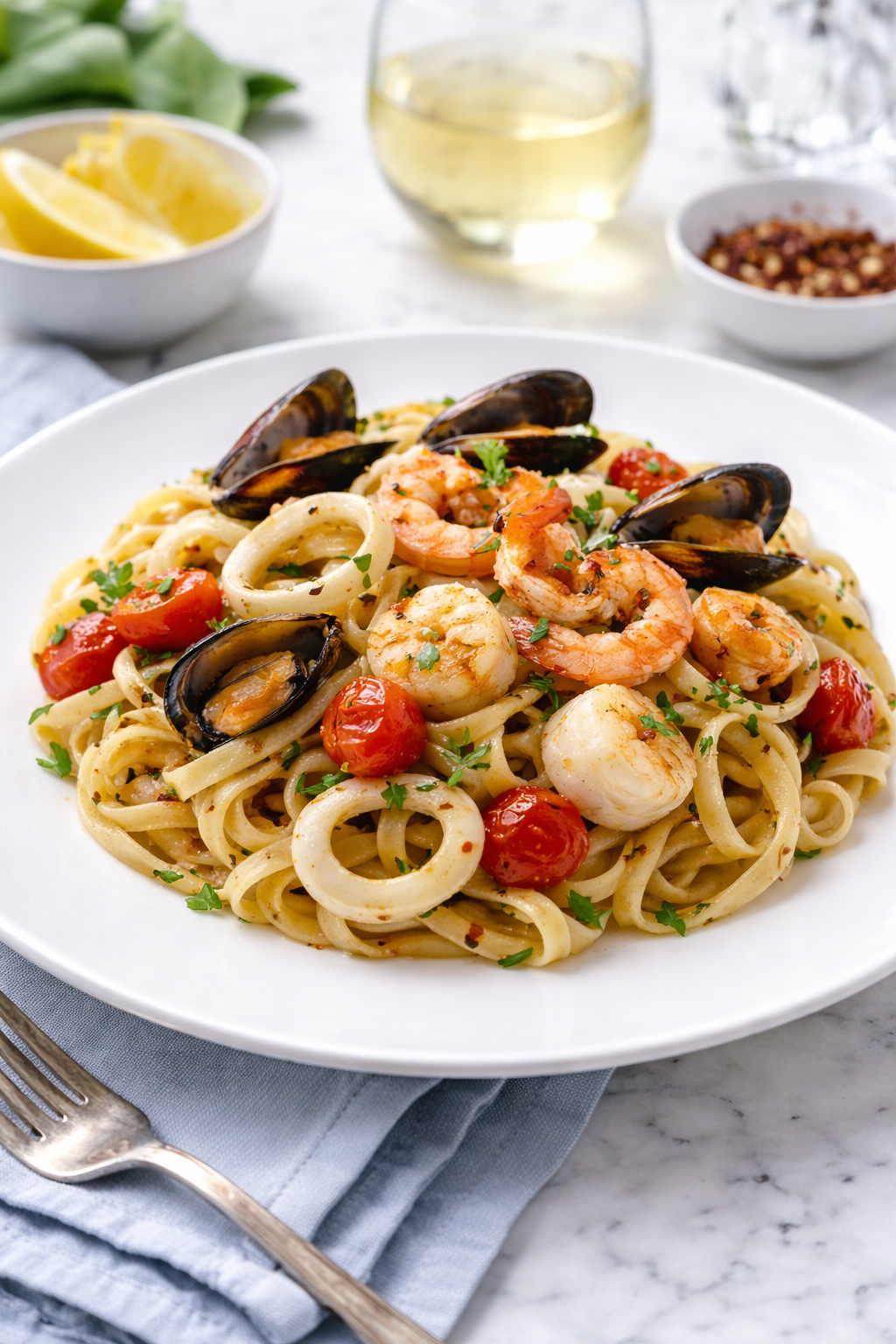 Deniz Ürünleri Fettuccini